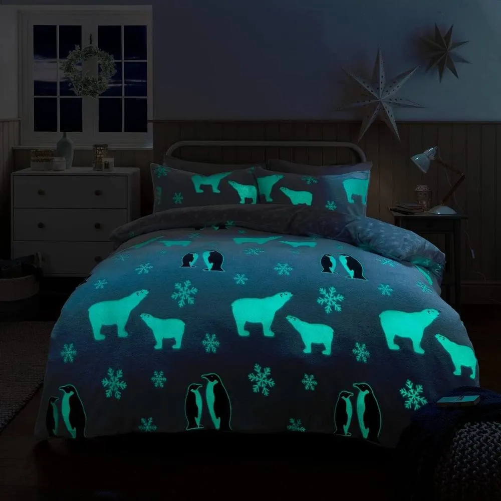 Smart Living Penguin & Polar Bear Glow in Dark Reversible Duvet Cover & Pillowcase 3