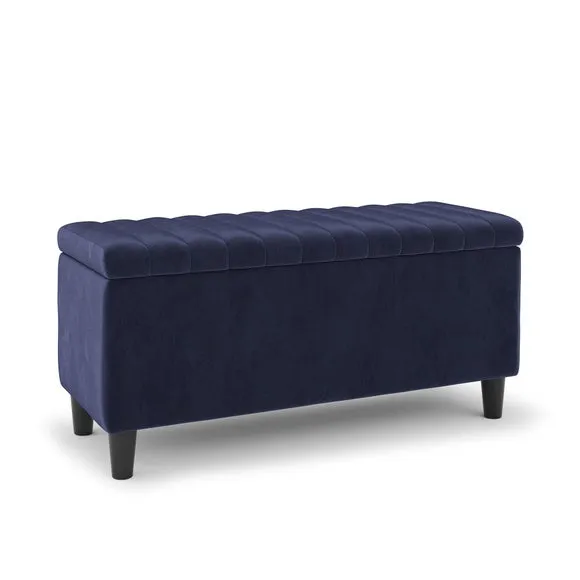 Alara Velvet End of Bed Storage Ottoman 6