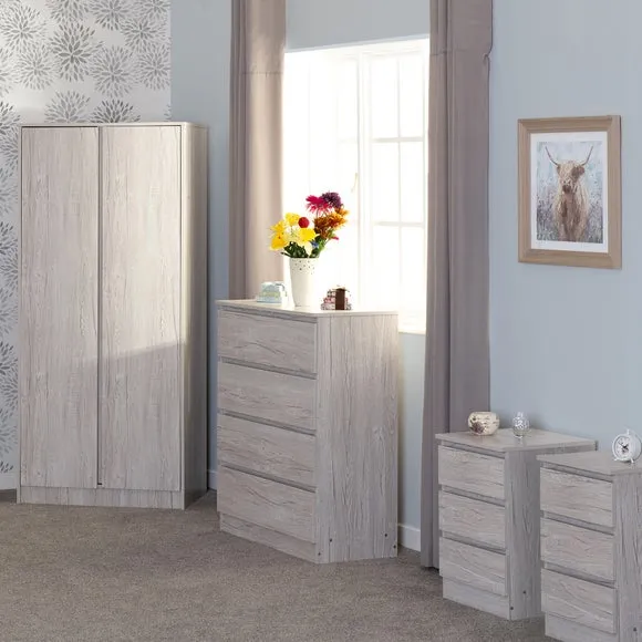 Walker Double Wardrobe Bedroom Furniture Set 1