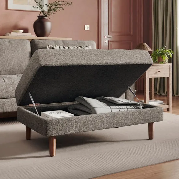 Max Multi Yarn Boucle Storage Footstool 2