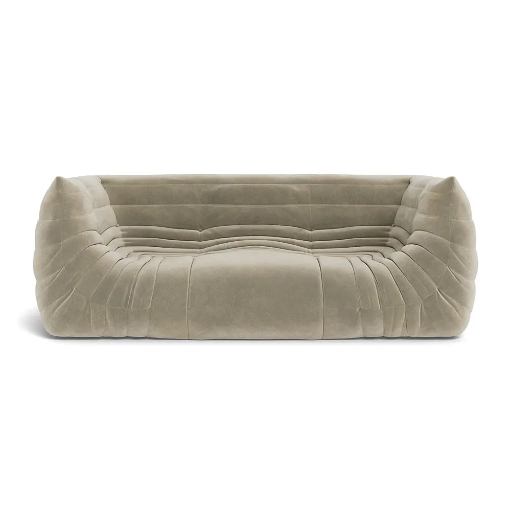Ligne Roset Togo Medium Settee in Alcantara Sea Sand 1