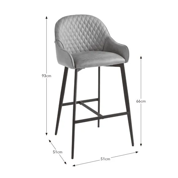 Hudson Bar Stool, Faux Leather 6