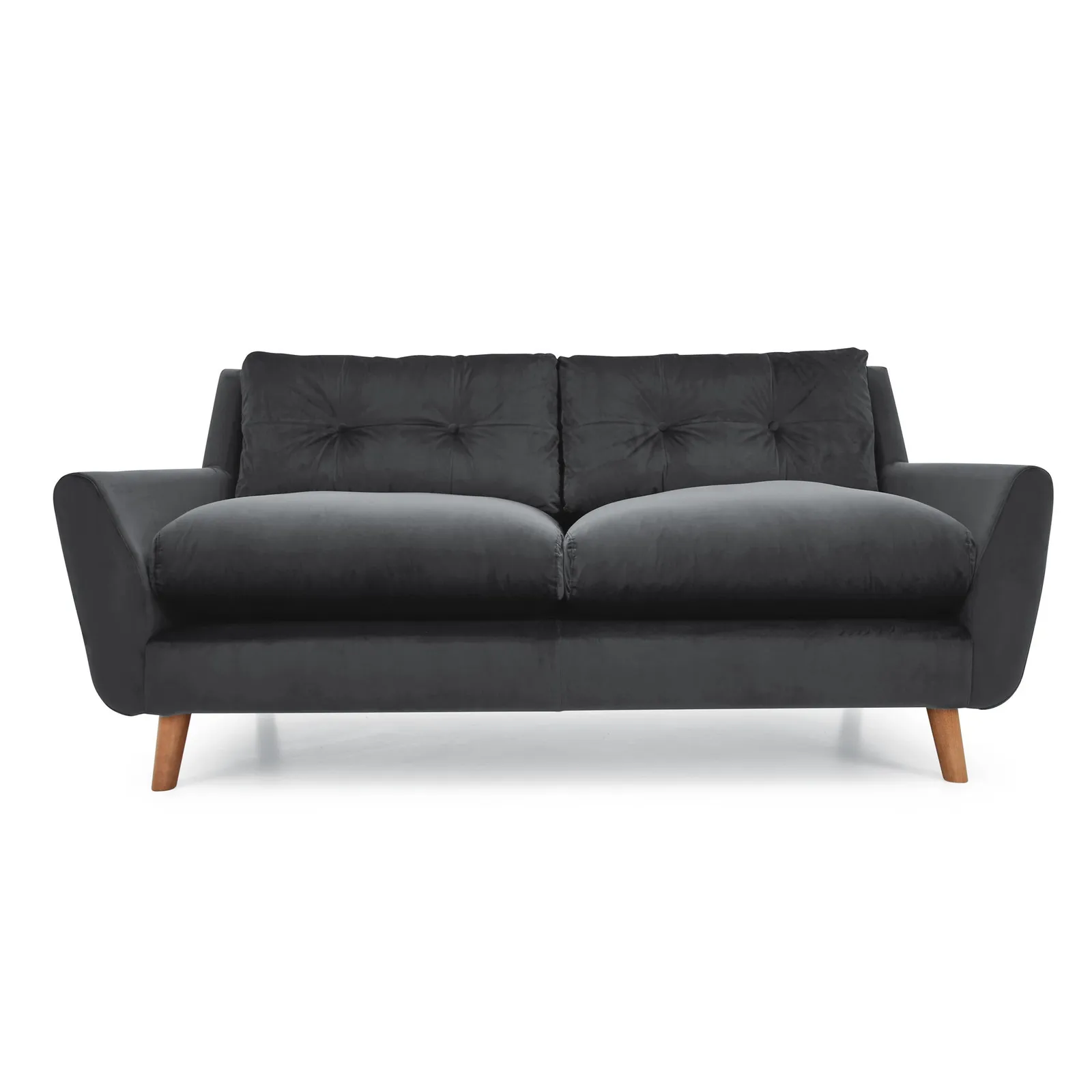 Halston Velvet 3 Seater Sofa Grey