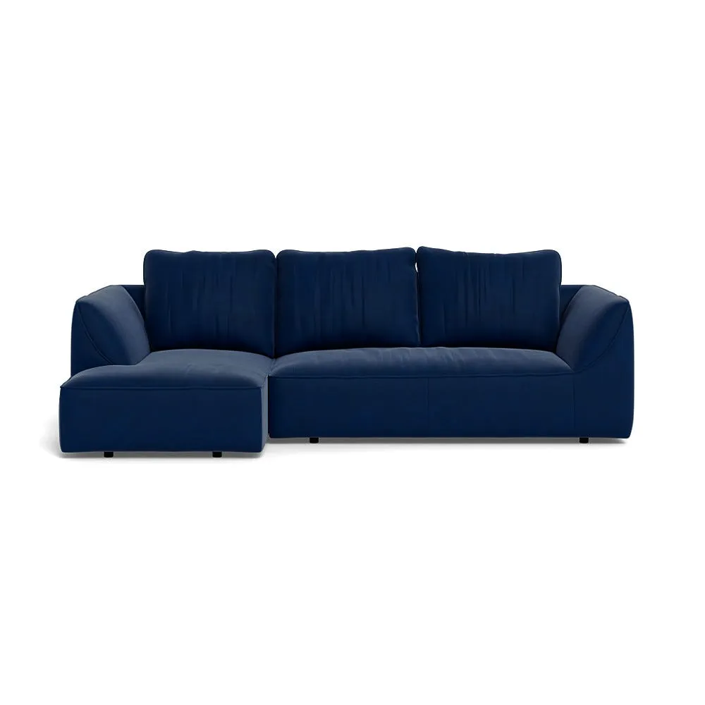 Heal's Morven Left Hand Facing Corner Chaise Sofa Velvet Midnight 1