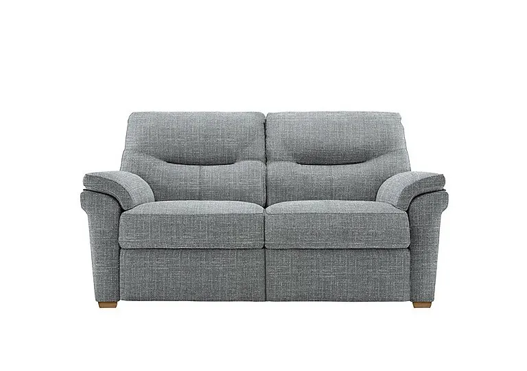 Seattle 2 Seater Fabric Sofa with Wooden Feet - Beach Duck Egg