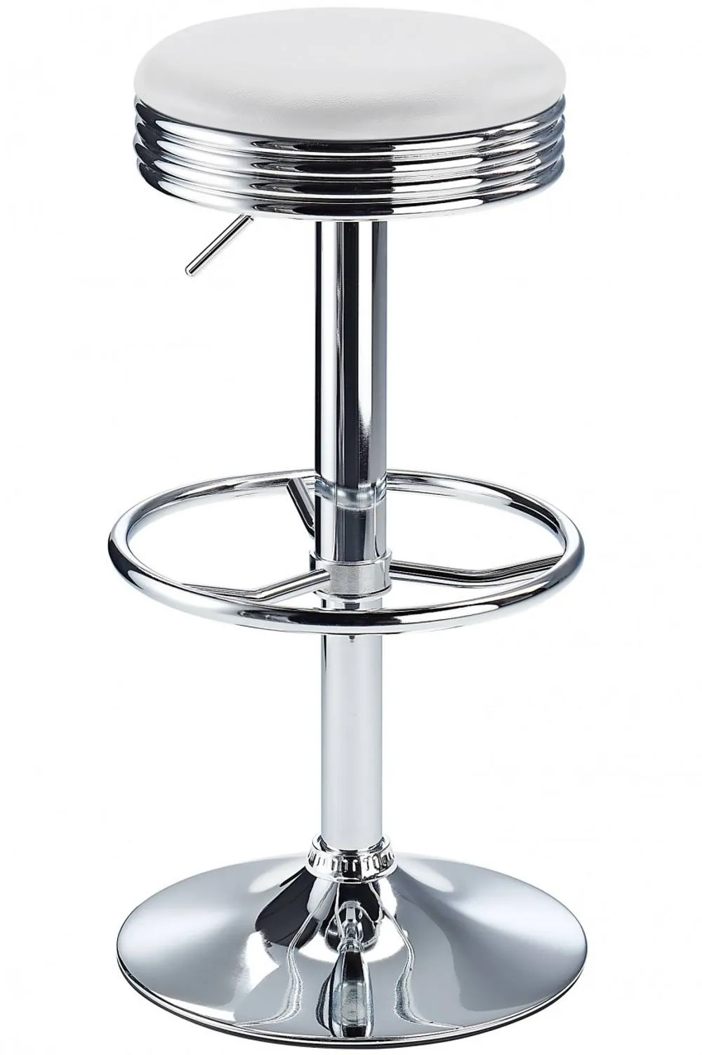 netfurniture Calif Adjustable Bar Stool In White