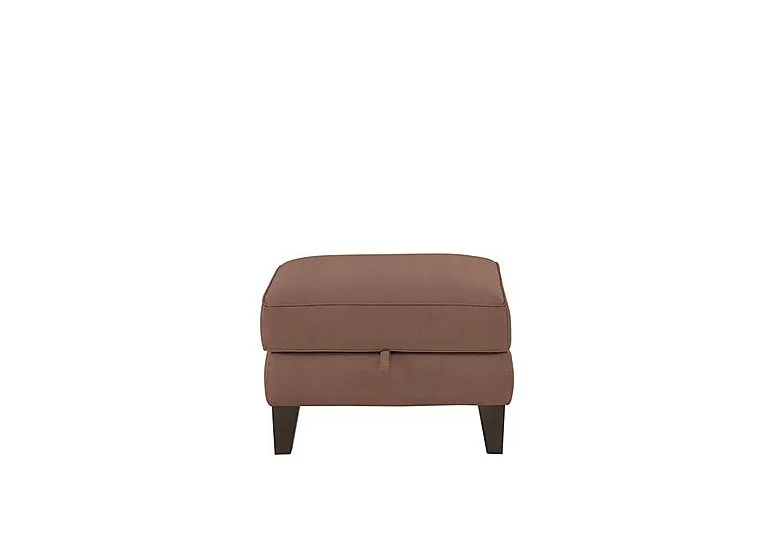 Brondby Fabric Storage Footstool - Hazelnut
