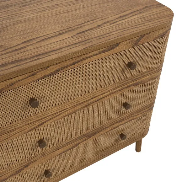 Callie 3 Drawer Chest, Smoked Wood 6