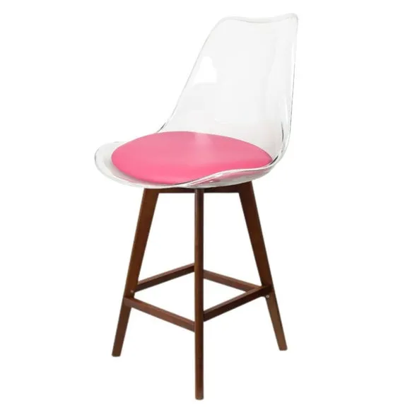 Fusion Living Soho Clear Plastic Bar Stool 2