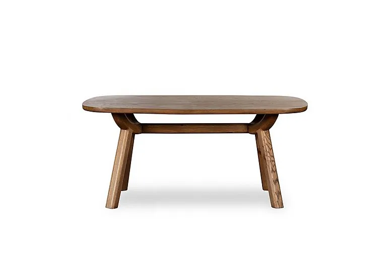 Pien Boat Shaped Oak Fixed Dining Table - 200-cm - In Time for Christmas