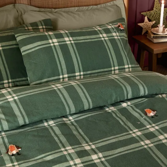 Furn. Ramble Robin Tufted 100% Brushed Cotton Duvet Cover & Pillowcase Set 2
