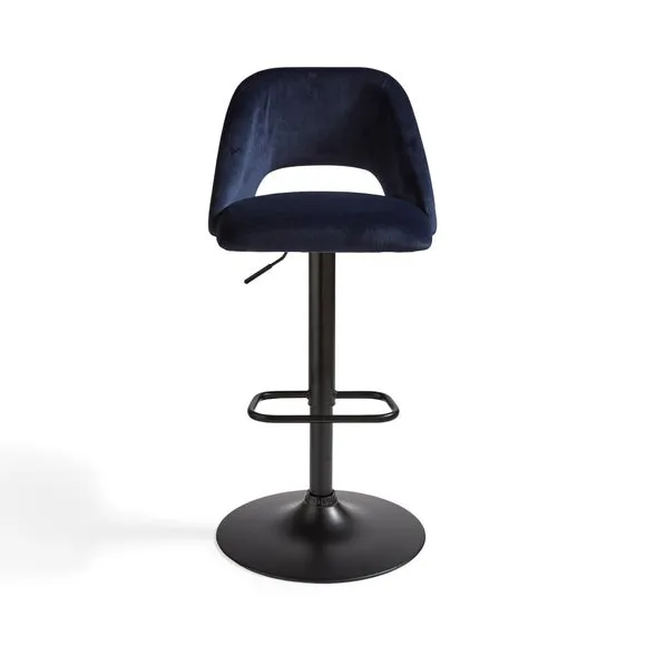 Jonas Adjustable Height Bar Stool, Velvet 6