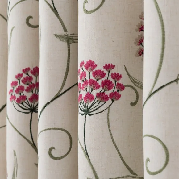 Embroidered Allium Eyelet Curtains 3