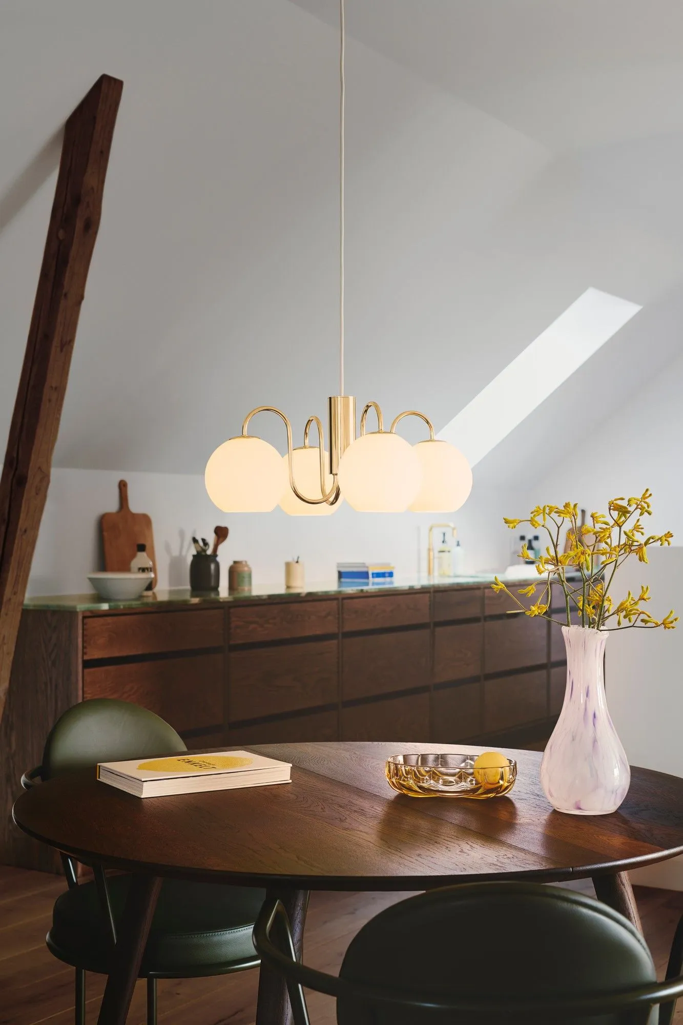 Nordlux Franca Pendant Light Brass Metal E14 Mains in Gold 5