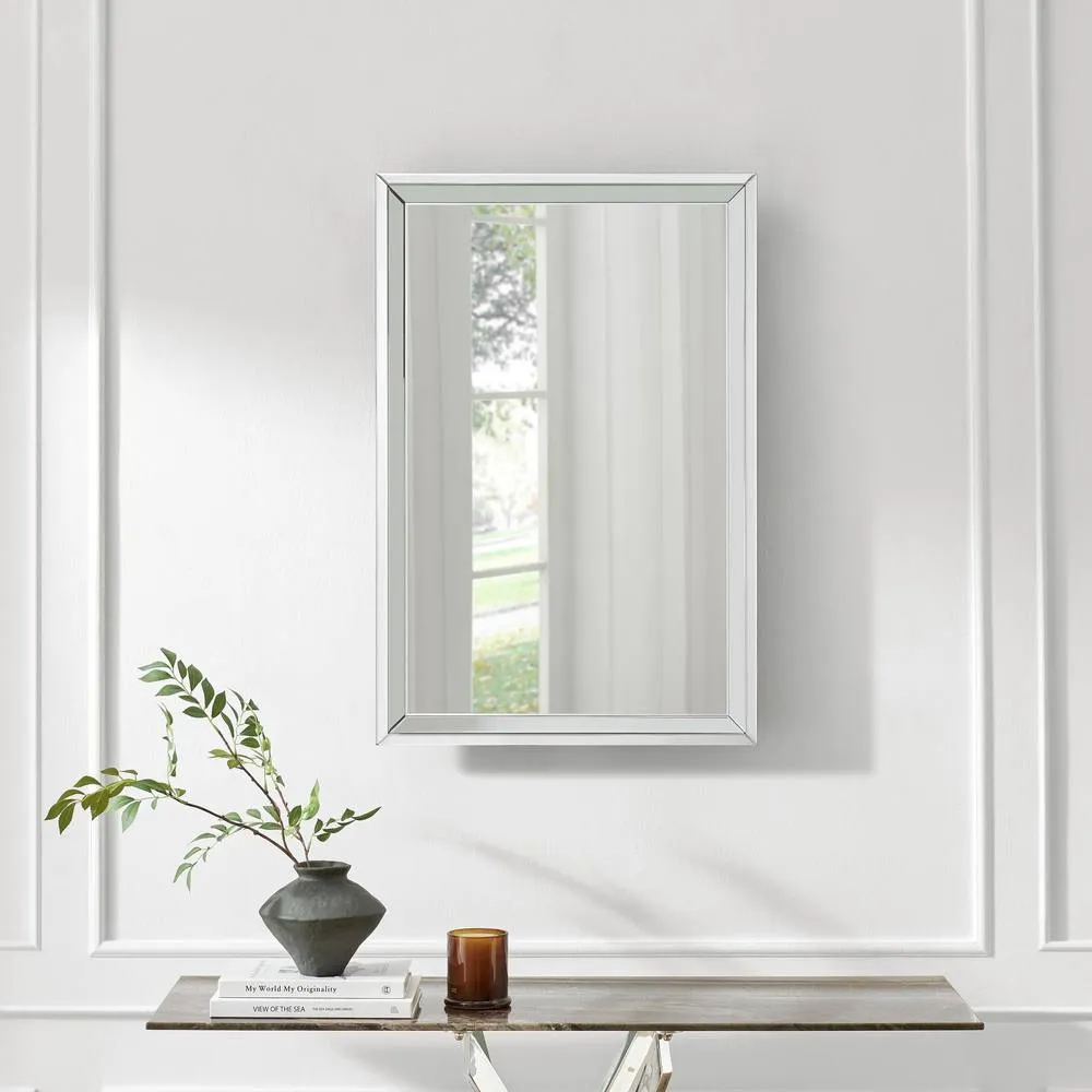 FurnitureboxUK Roux Medium Rectangle 90x60cm Wall Mirror in Clear 2