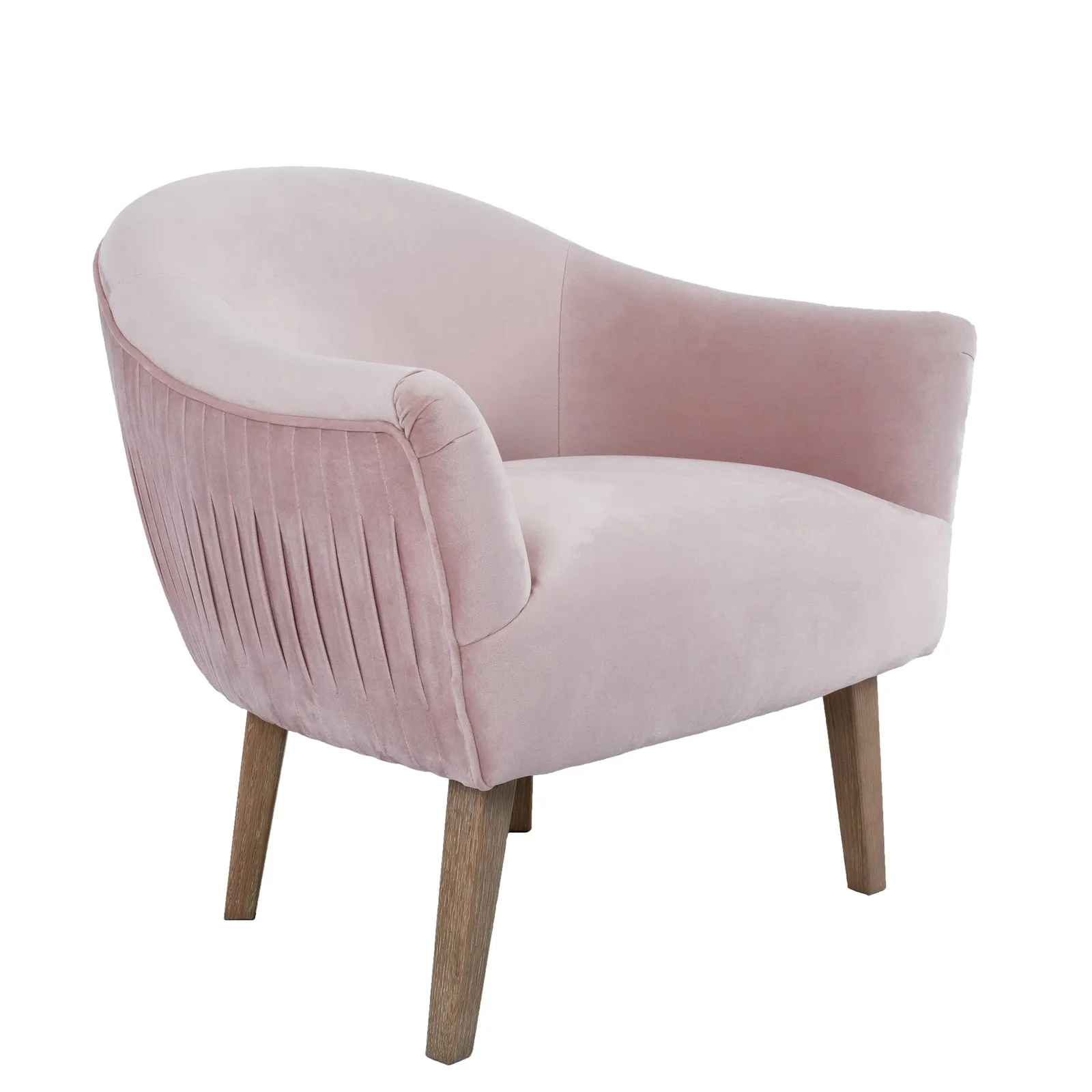Lacey Velvet Accent Chair - Blush Blush
