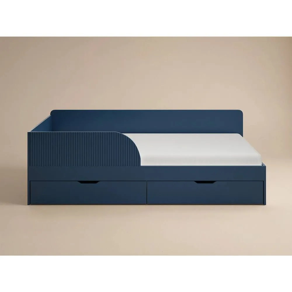 Flair Aris Single Montessori Bed with Storage Drawers in Navy 4
