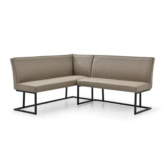 Indus Valley Athena Dining Table With an Athena Faux Leather Corner Bench 2