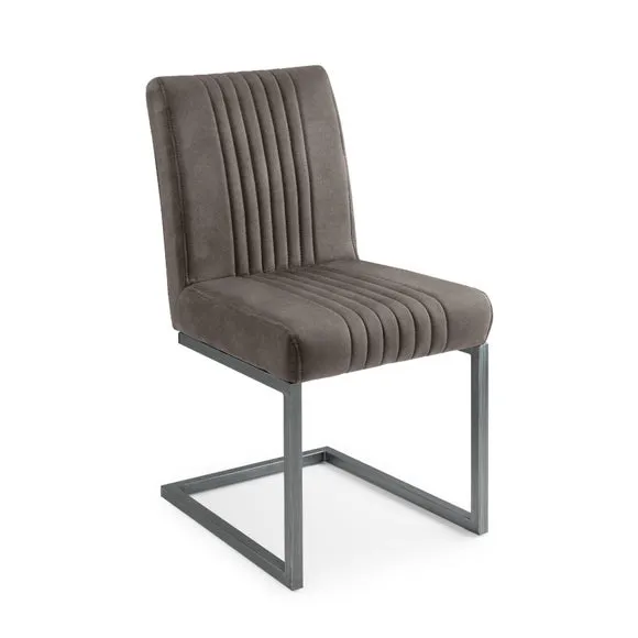 Brooklyn Set Of 2 Dining Chairs, Suede 3