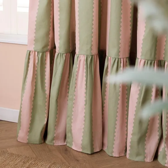 Furn. Birdie Stripe Pencil Pleat Curtains 2