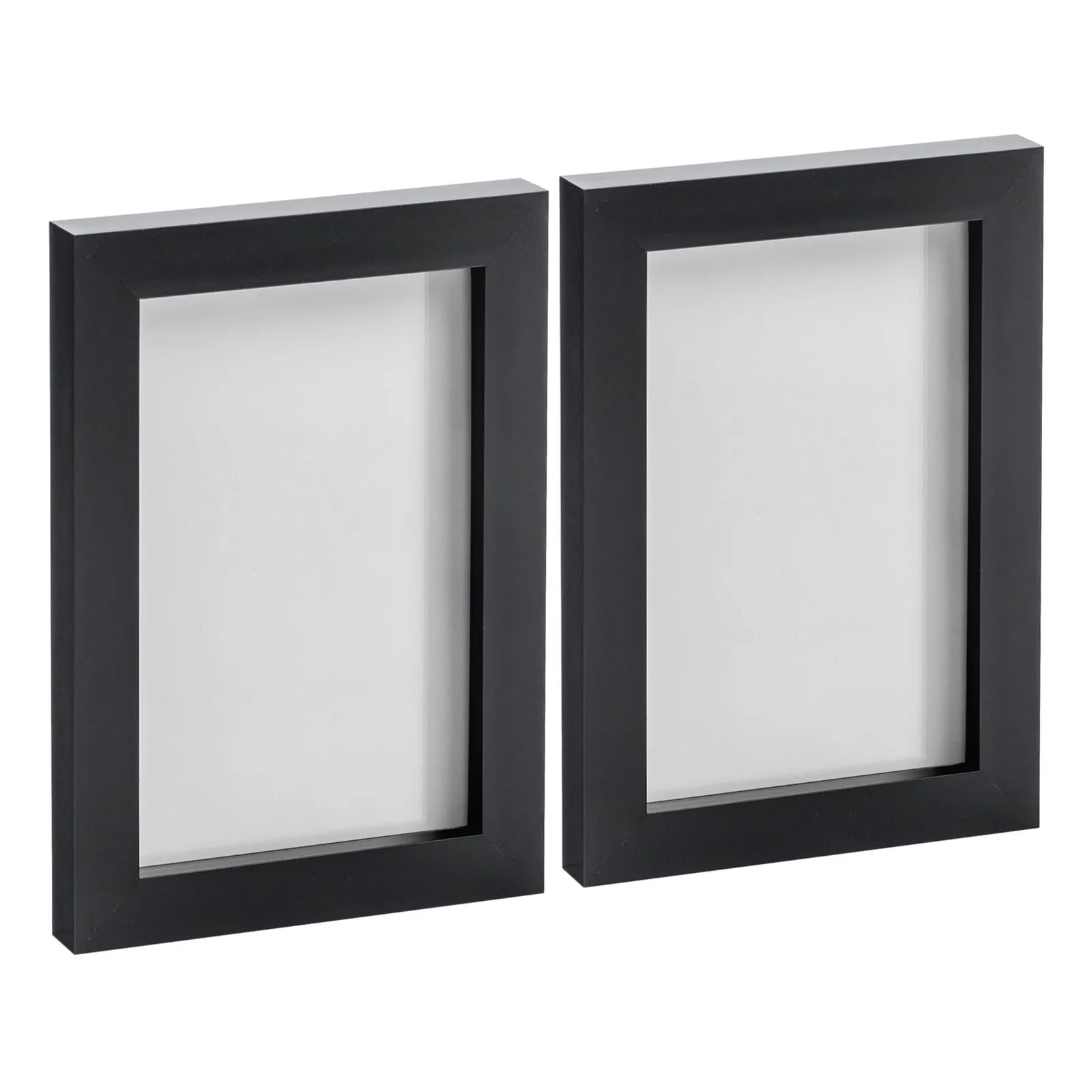 Nicola Spring Photo Frames - 4" x 6" - Pack of 2 in Black