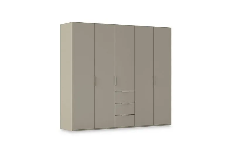 Haven 251cm 5 Door Combi Wardrobe with Décor Doors