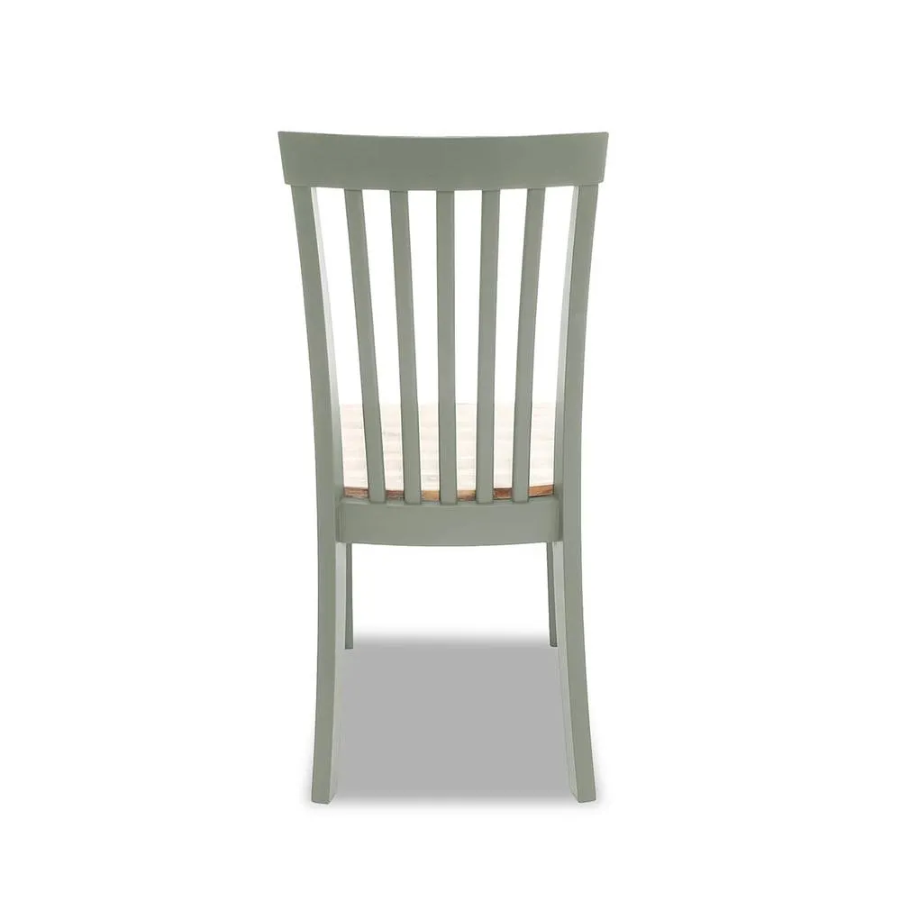 Statement Furniture Florence Highback Wooden Seat Chairs Set of 4 in Light Green 4