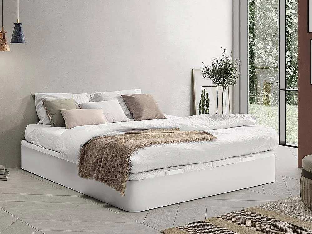 Vente-unique Ottoman Storage Bed Base - 180 X 200 Cm - Matt White - HESTIA By YSMÉE 3