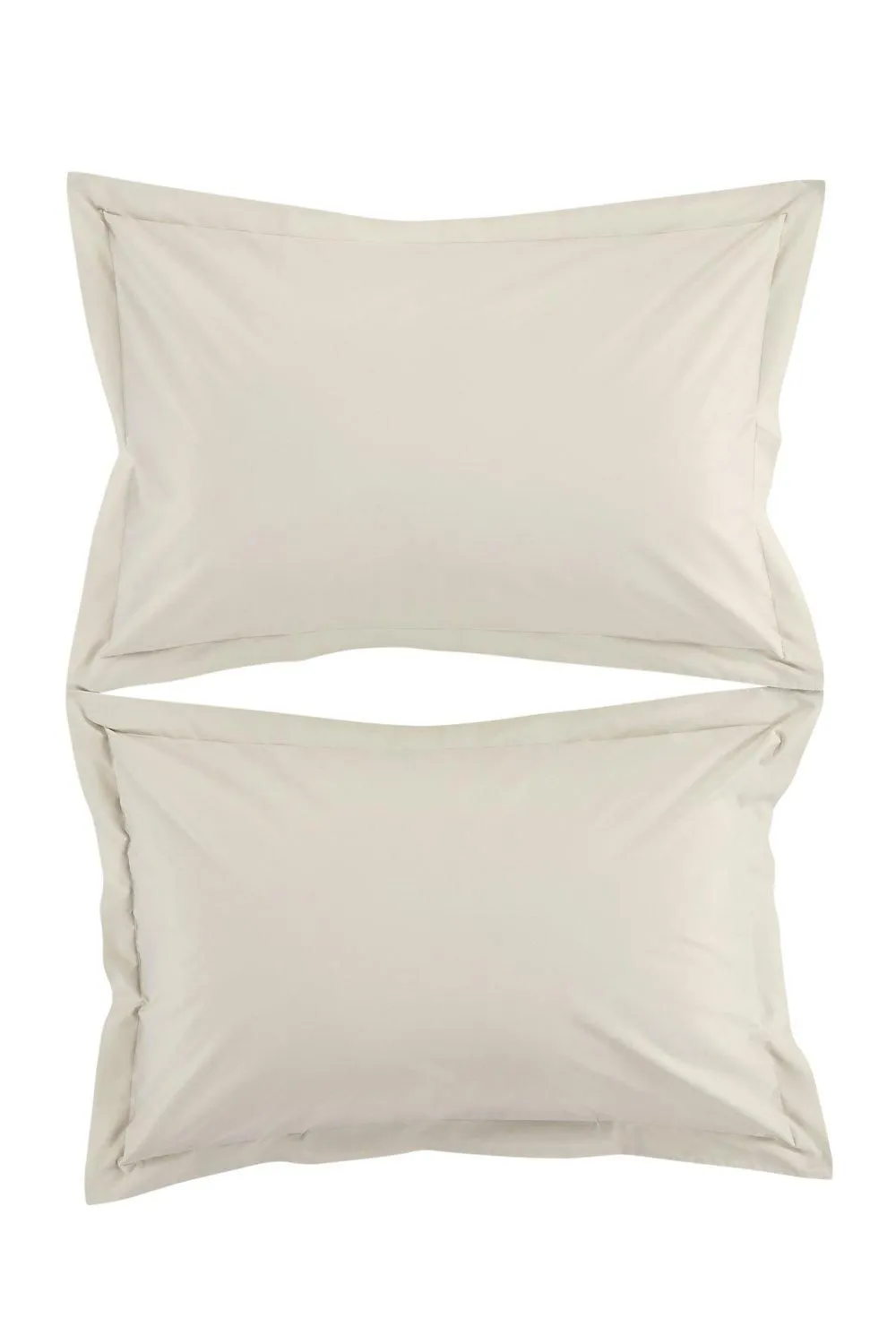CHRISTY Pure Cotton Percale Oxford Pillowcase Pair in Beige 1