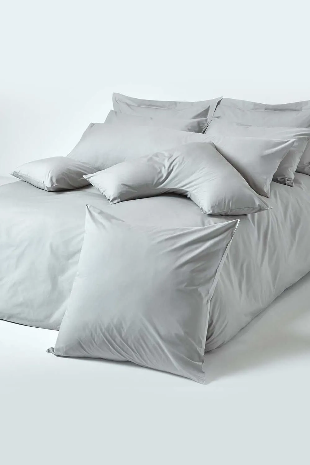 Homescapes Egyptian Cotton Oxford Pillowcase 200 TC, King Size in Silver 5