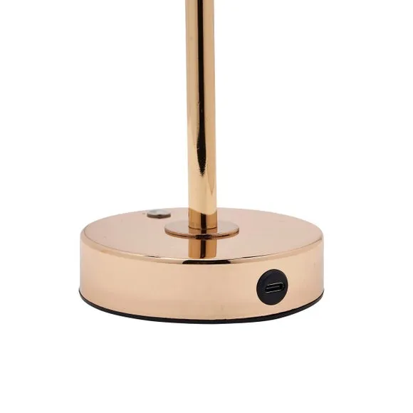 Hestia Gold Base Crystal Trim Rechargeable Colour Changing LED Touch Table Lamp 5