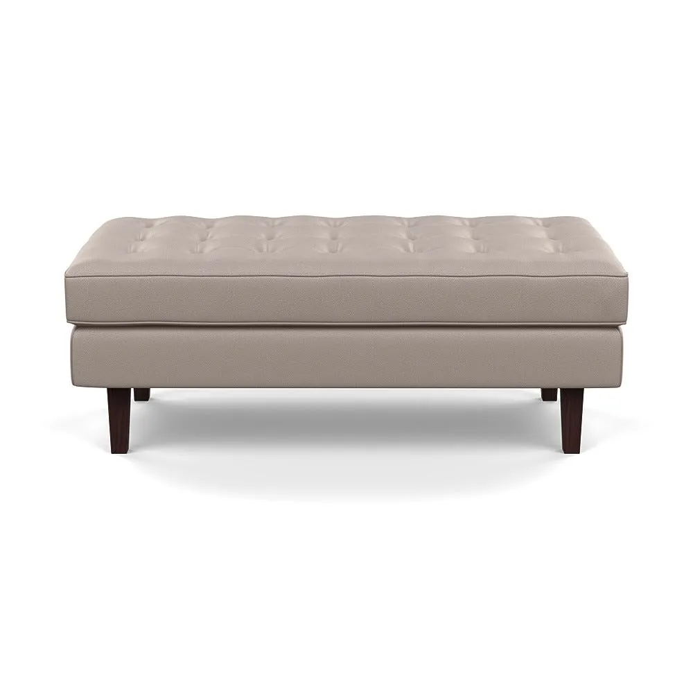 Heal's Hepburn Ottoman In Leather Px30 Light Grey 060 1