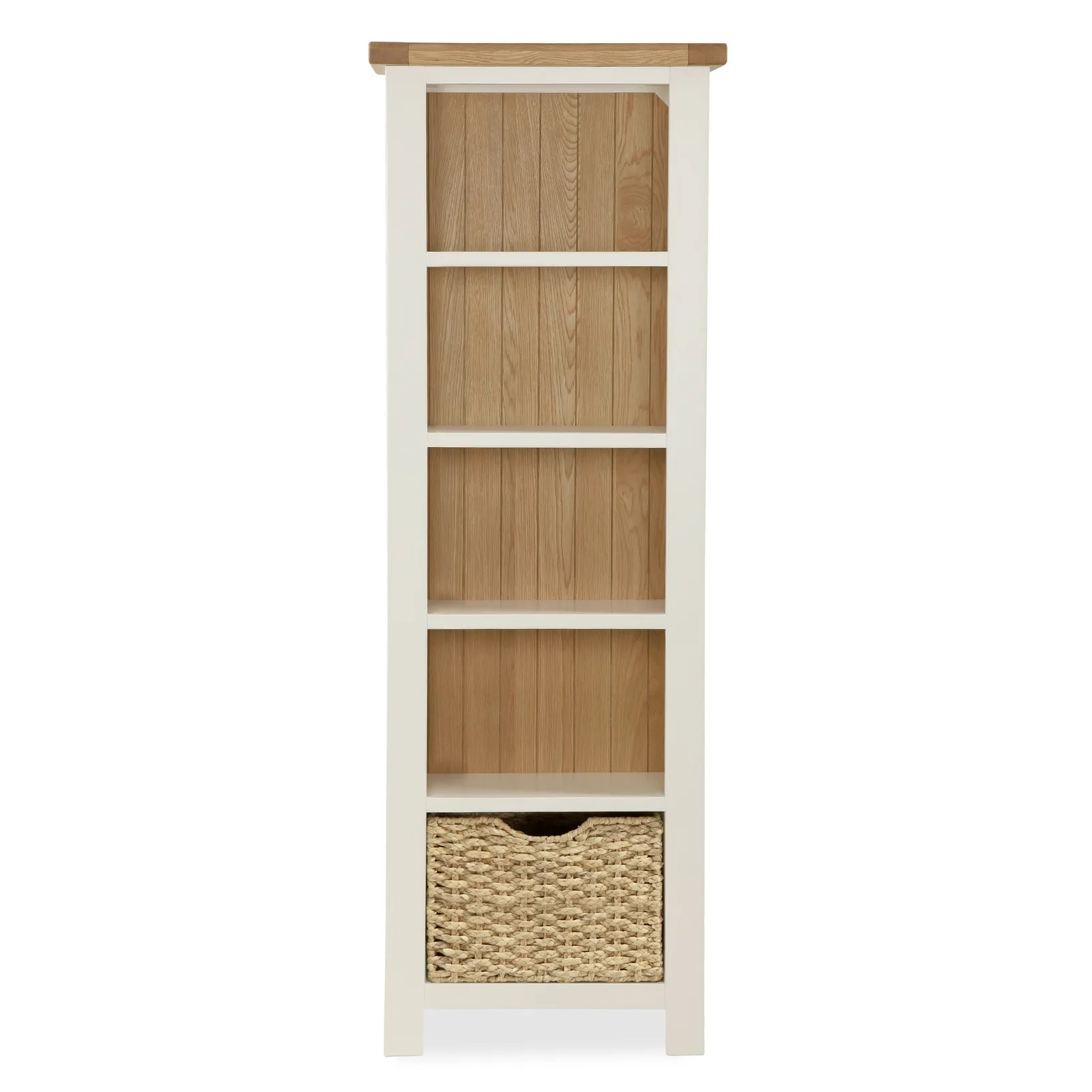Wilby Cream Slim Bookcase Cream