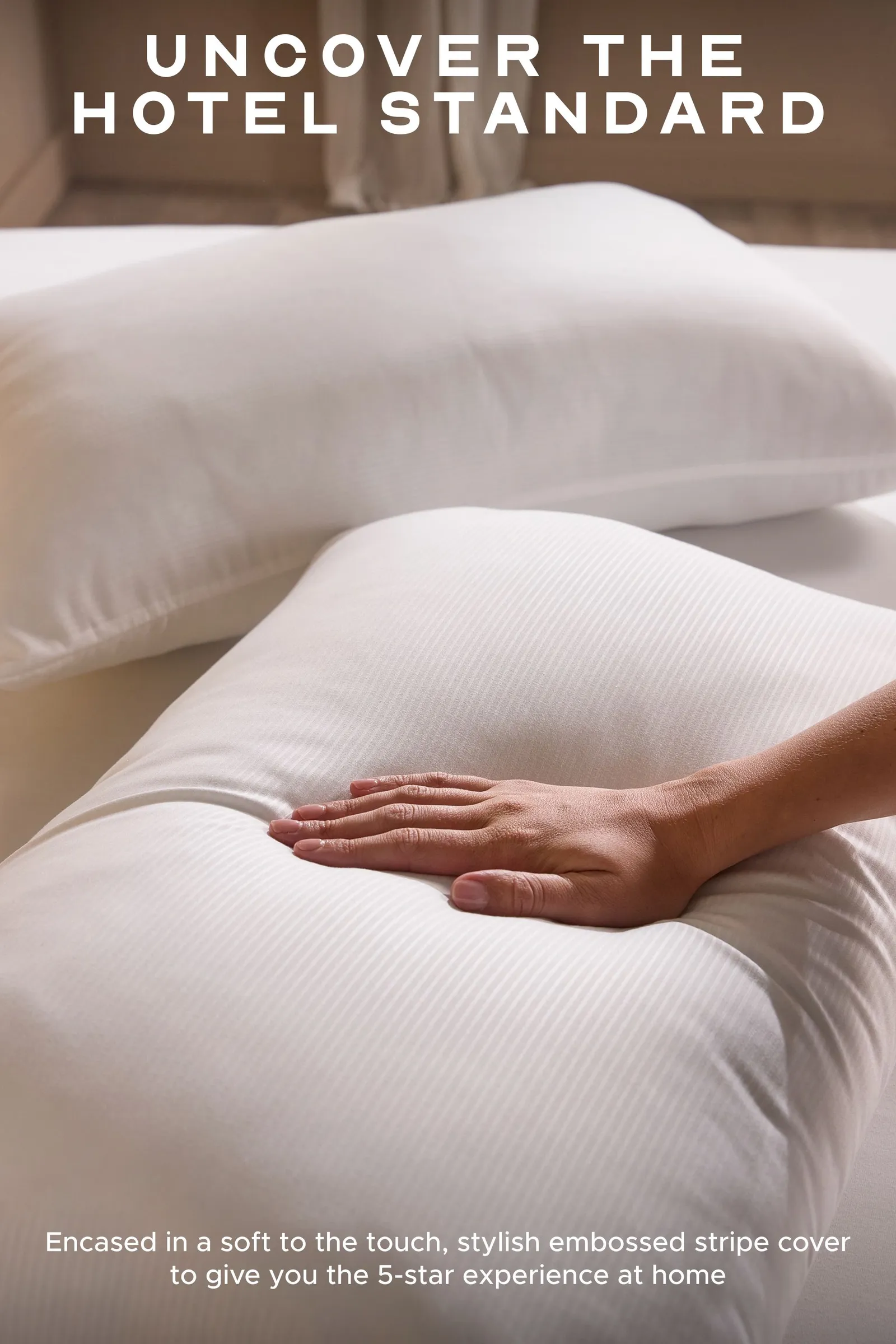 Snuggledown 2 Pack Hotel Medium Support Back Sleeper Pillow in White 3