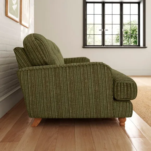 Martha Chunky Chenille Stripe 3 Seater Sofa 3