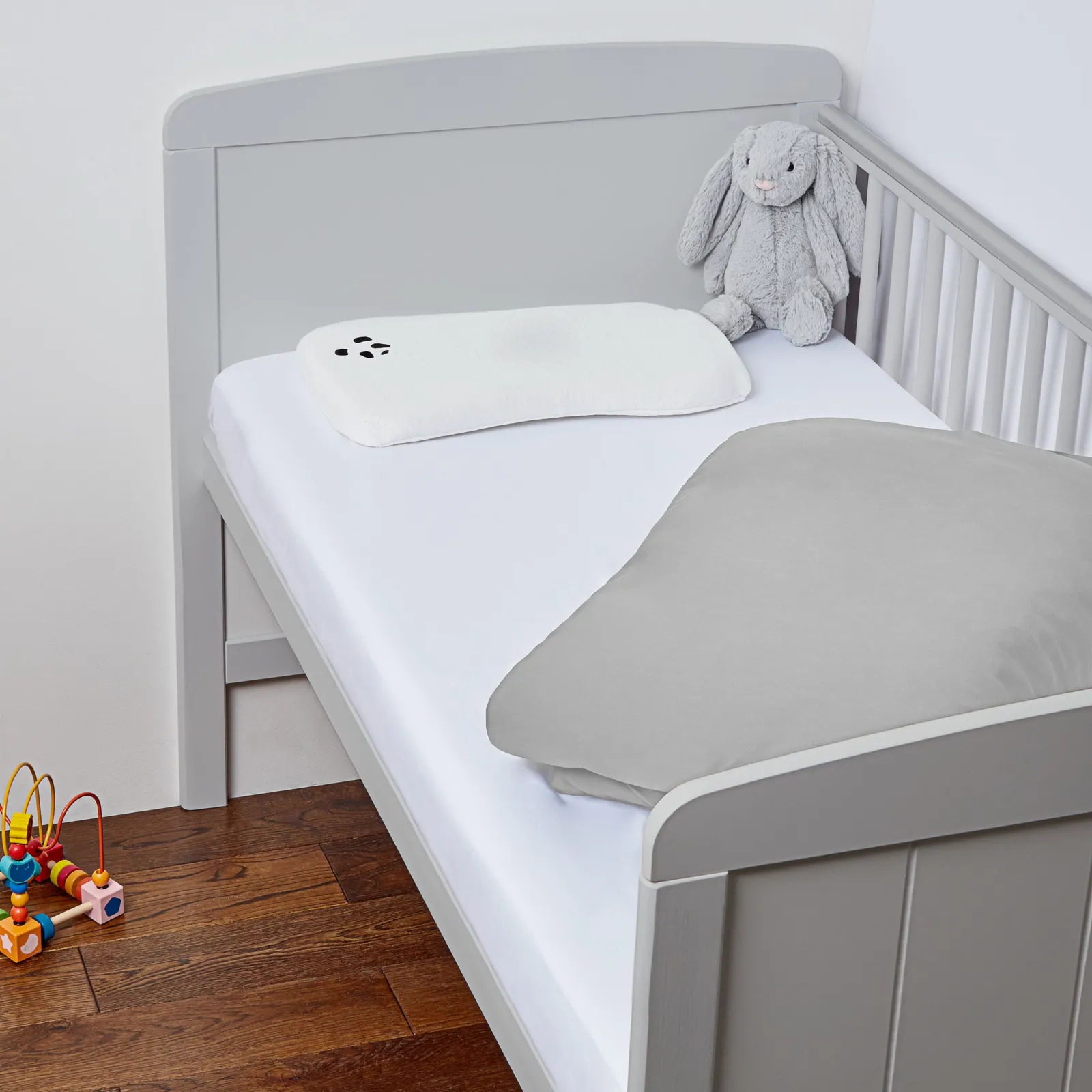 Panda London 100% Bamboo Duvet Cover - Cot & Cotbed in Mid Grey 3