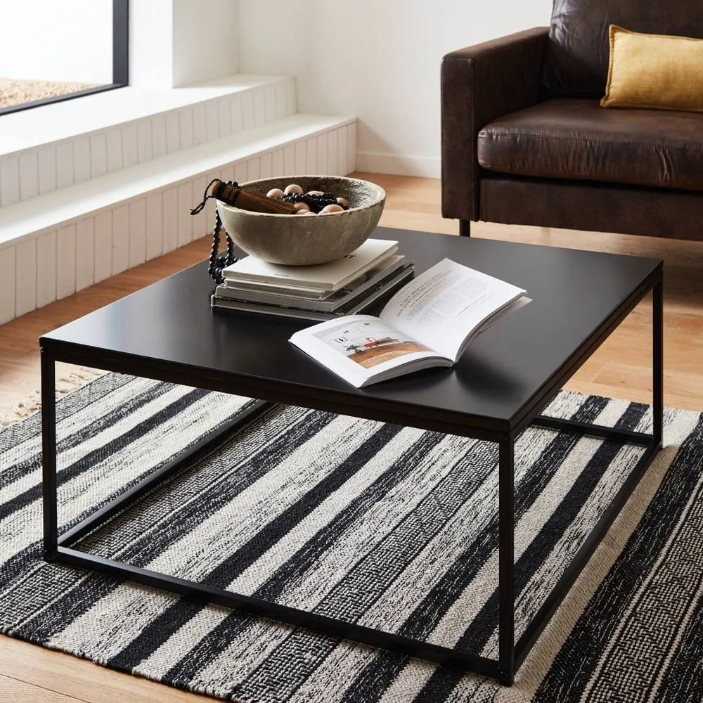 sweeek Industrial Black Metal Coffee Table 3