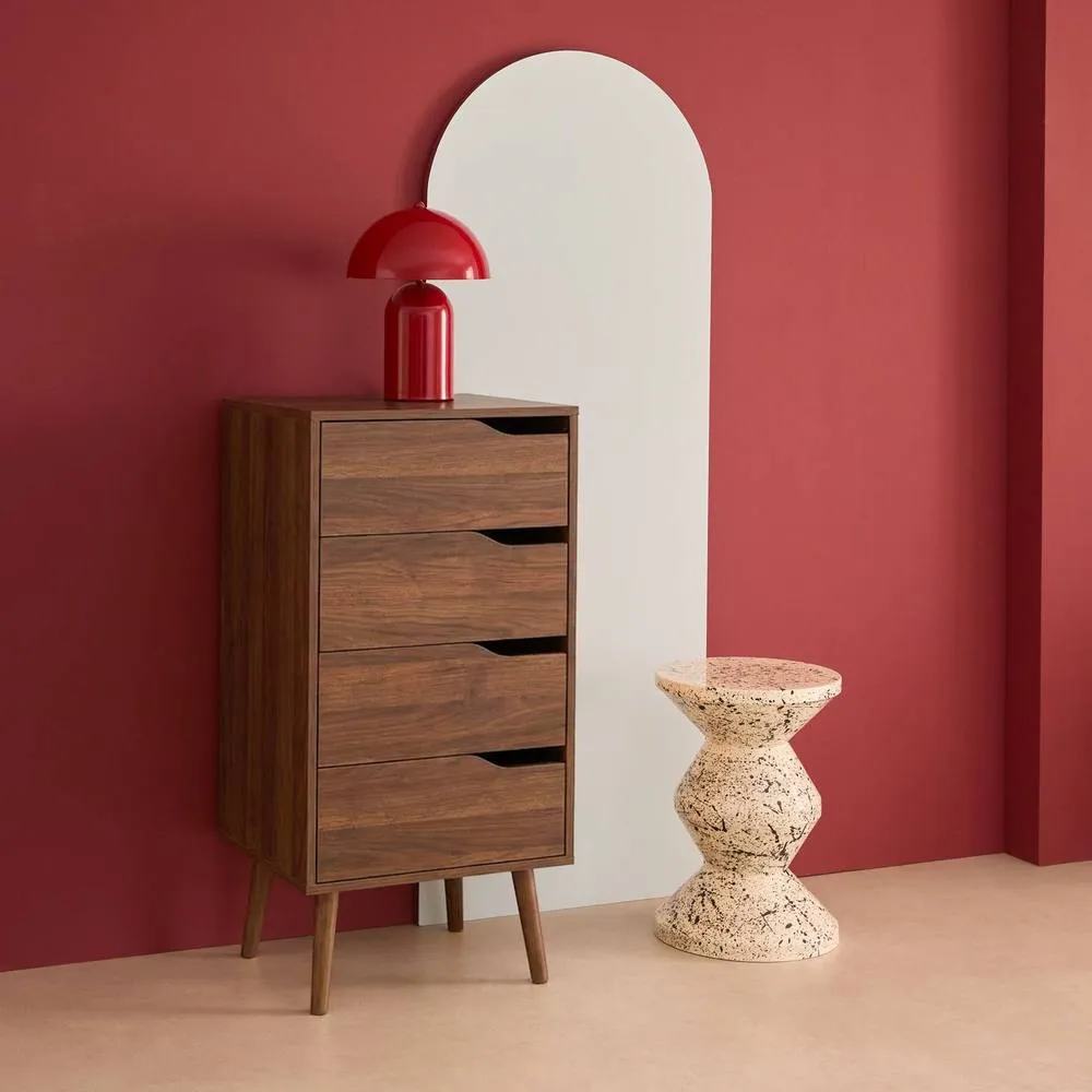 sweeek Tall chest of drawers wood decor 4 drawers in Dark Brown 4