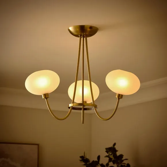 Paris 3 Light Semi Flush Ceiling Light 2