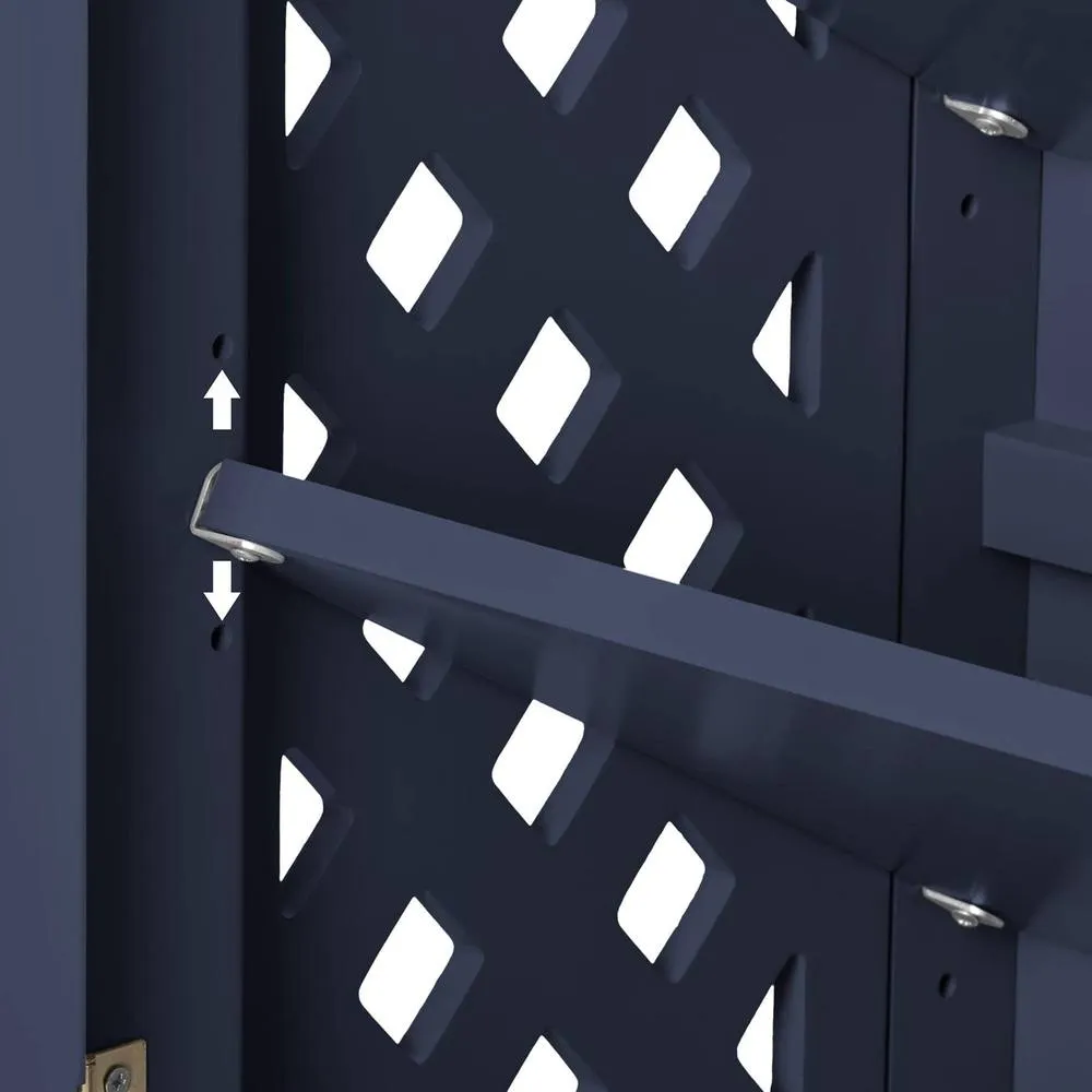 Statement Furniture Florence Shoe Storage Cabinet Wooden Shoe Rack in Navy 6