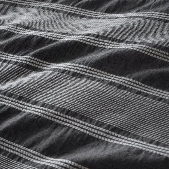 Combe Stripe 100% Organic Cotton Duvet Cover & Pillowcase Set 4