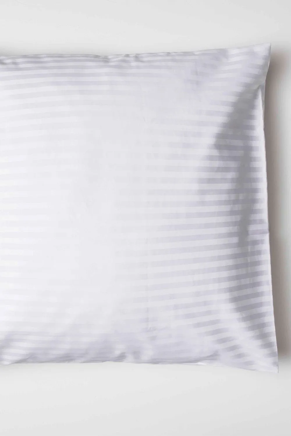 Belledorm Hotel Suite Satin Stripe 540 Thread Count Continental Pillowcase in White 1