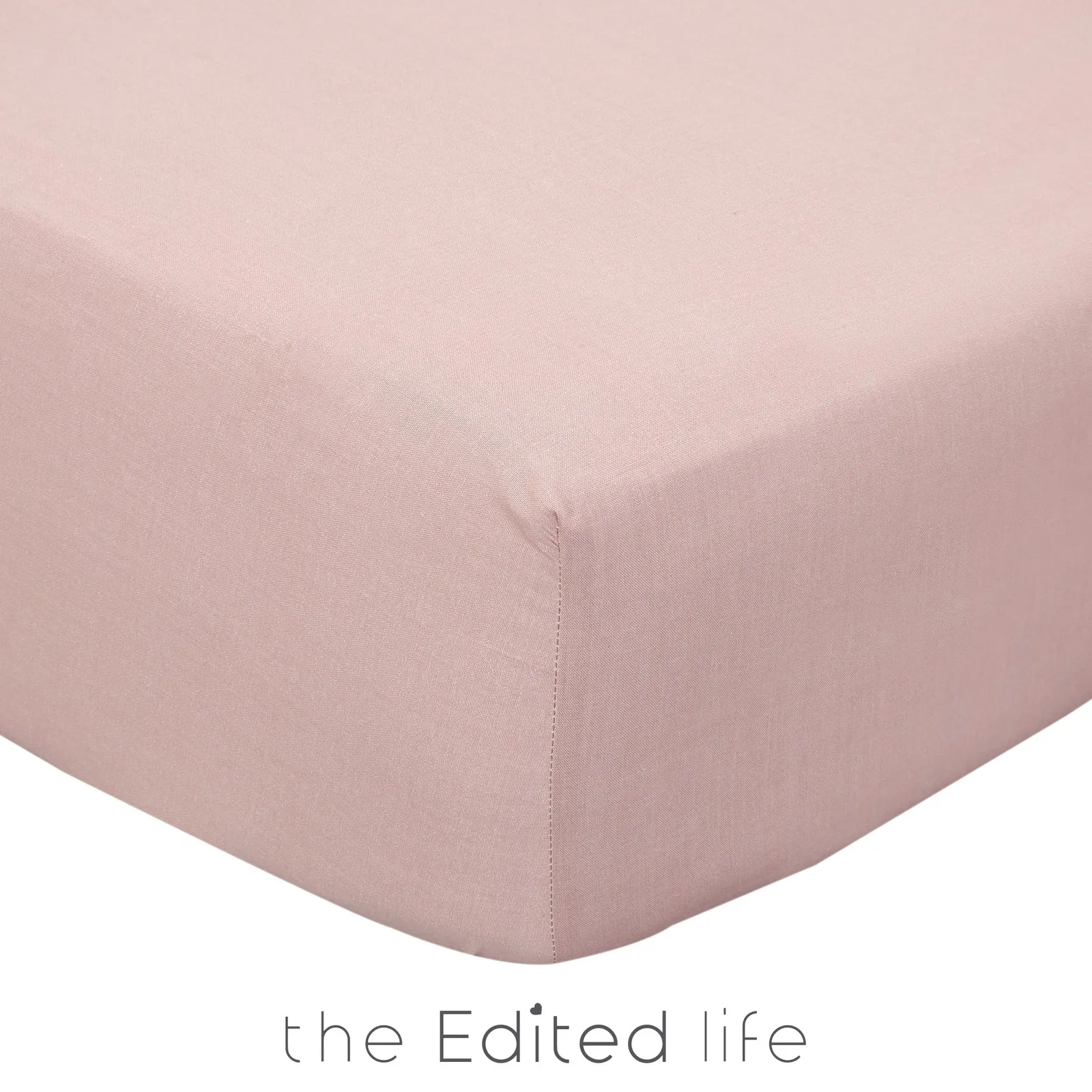 Pack of 2 100% Organic Cotton Fitted Sheets Organic Cotton Dusty Pink