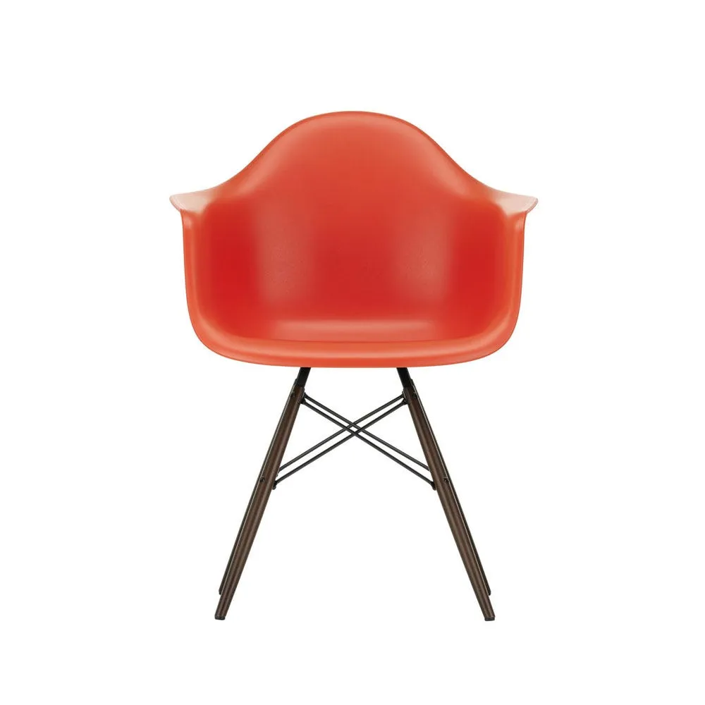 Vitra Eames DAW Armchair New Height Poppy Red Dark Maple 2