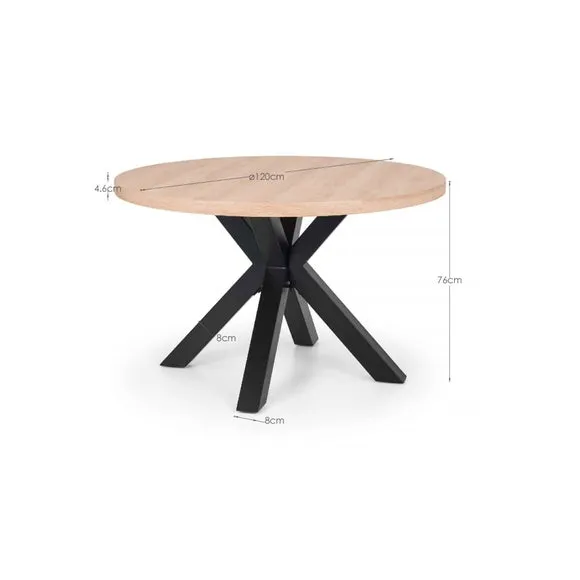 Berwick 4 Seater Round Dining Table with 4 Hobart Chairs 4