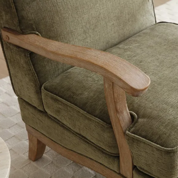 Esme Distressed Chenille Occasional Chair 3