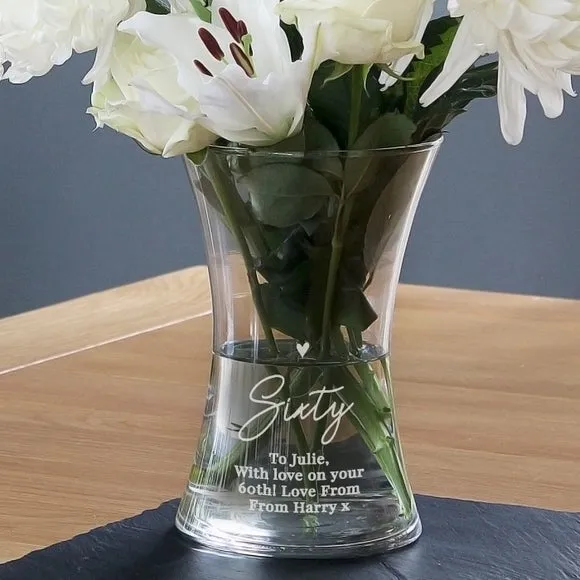 Personalised Big Age Glass Vase 4
