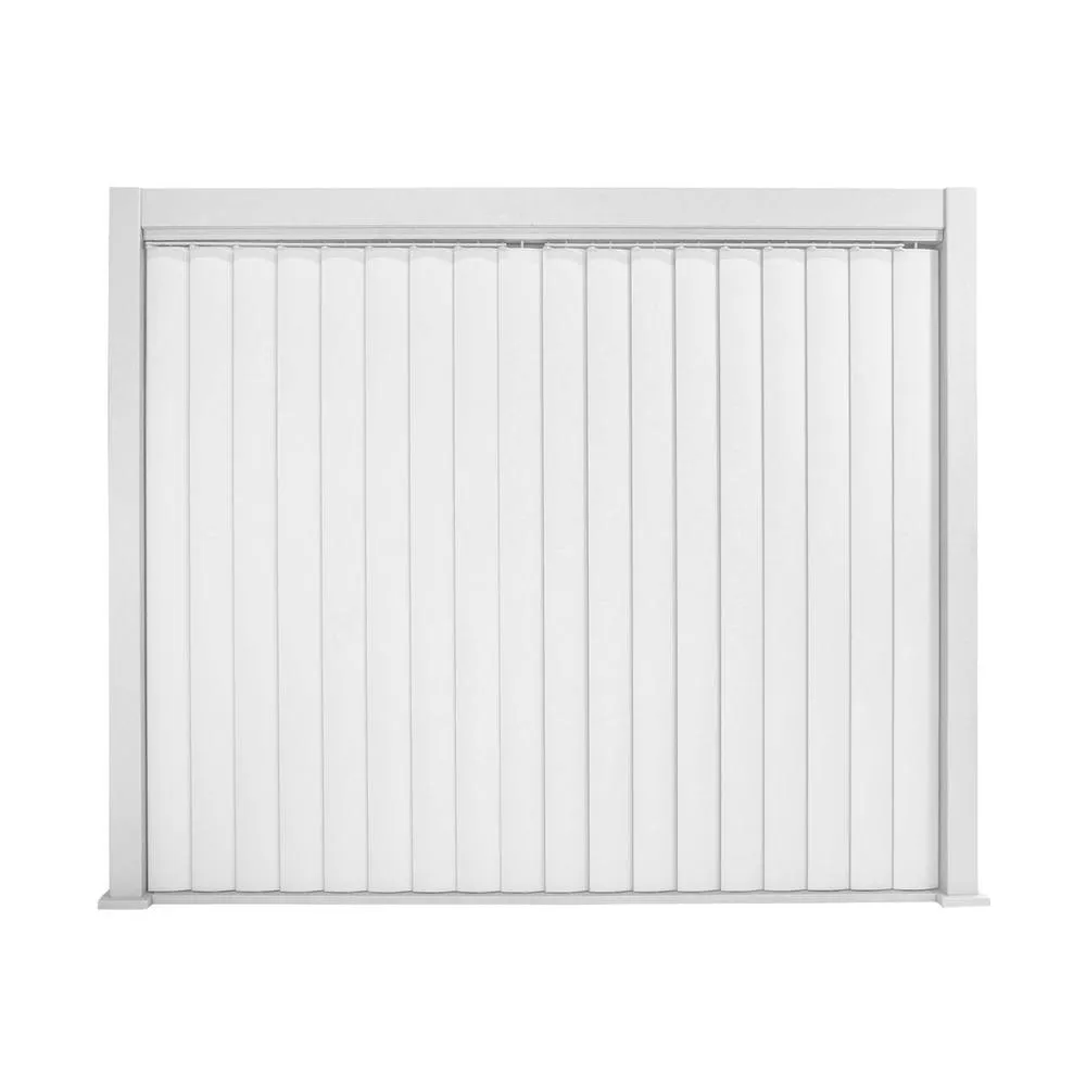 sweeek Louvered pergola 4x3m & 3m vertical adjustable louver panel in White 4