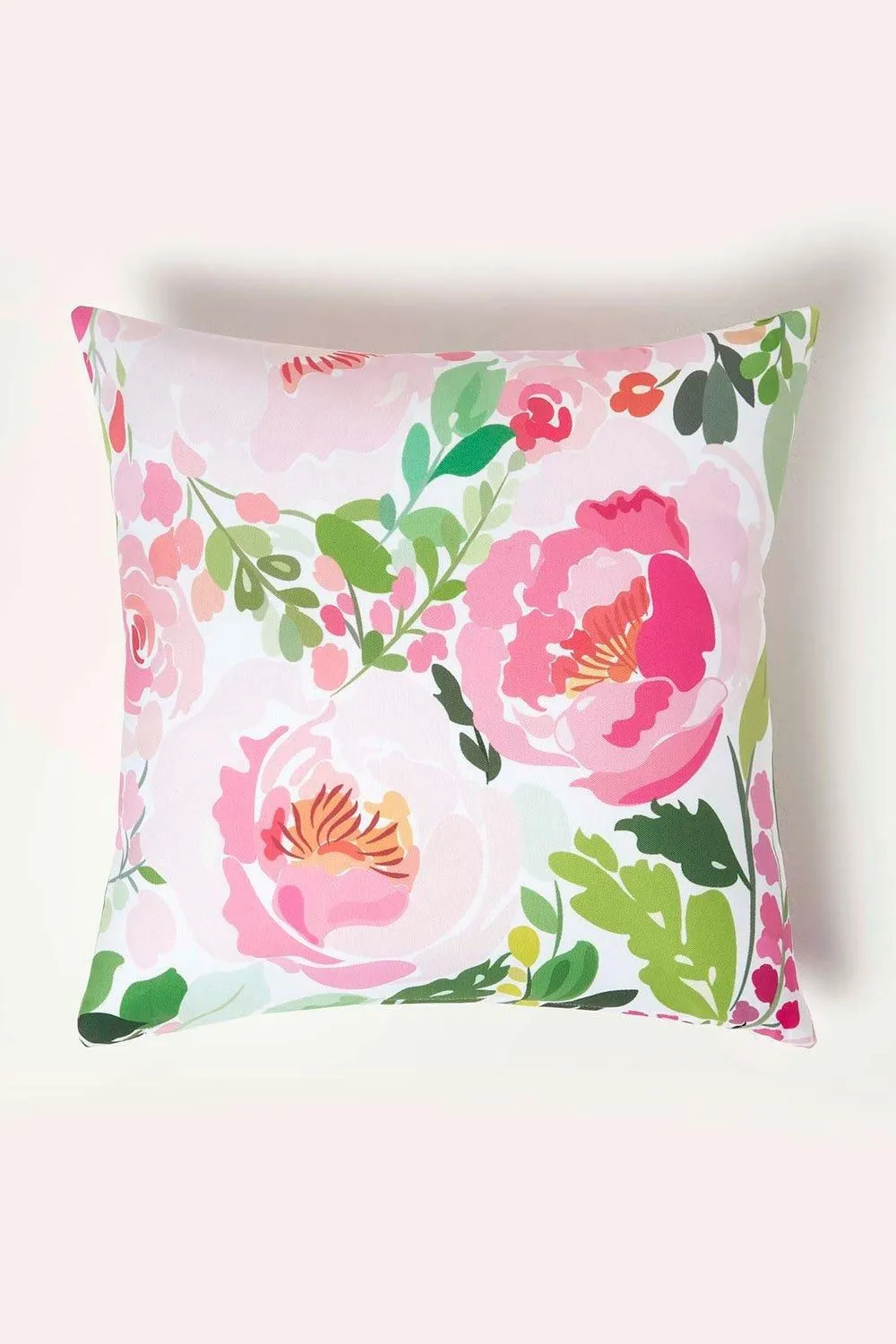 Homescapes Luxury Waterproof Pink Peony Outdoor Cushion 45 x 45 cm, Set of 2 4