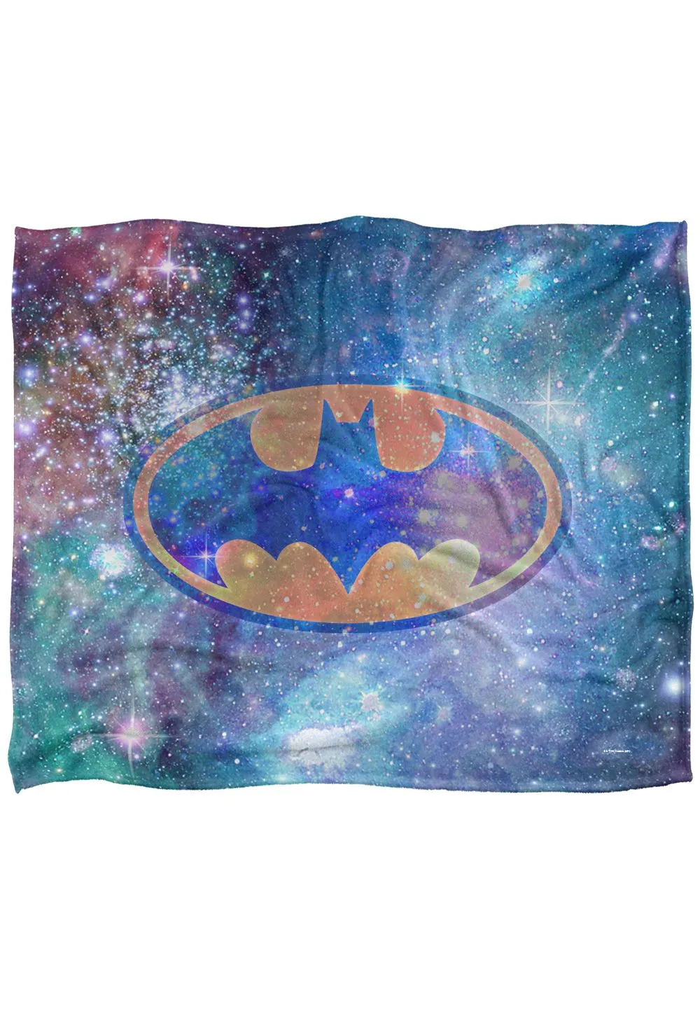 Batman Galaxy Symbol Officially Licensed Silky Touch Super Soft Throw Blanket 152x127 cm in White